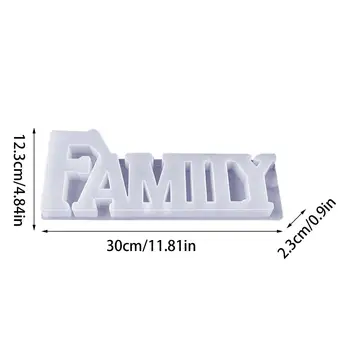 Семейная форма из смолы |формы из силиконовой смолы Word Mold Белые полупрозрачные формы из смолы |Отливки из эпоксидной смолы